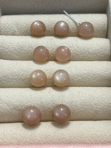 Sunstone Stud Earrings: S925