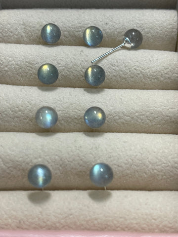 Labradorite Stud Earrings: S925
