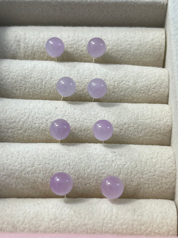 Kunzite Stud Earrings: S925