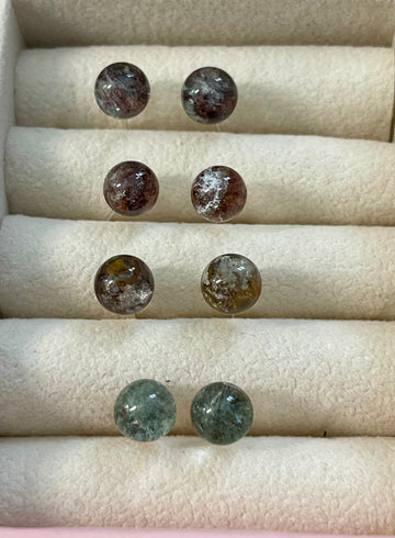 Garden Quartz Stud Earrings: S925