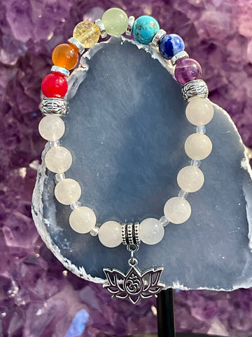 7 Chakra White Jade; Good Luck, Prosperity, Harmony & Balance, Positive Energy
