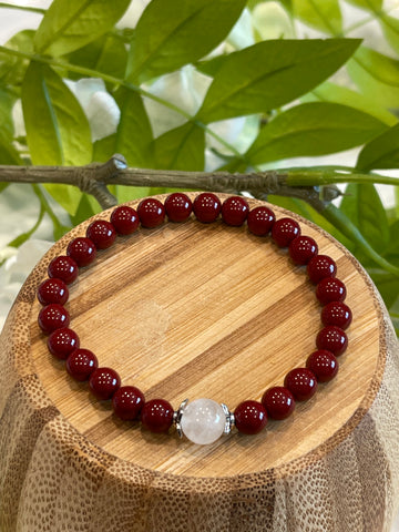 Cinnabar with Moonstone; Prosperity, Wealth, Abundance, Success