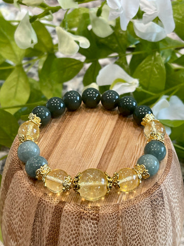 Green Jade & Citrine; Good Luck, Fortune, Prosperity, Abundance, Success