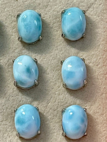 Larimar Stud Earrings: S925