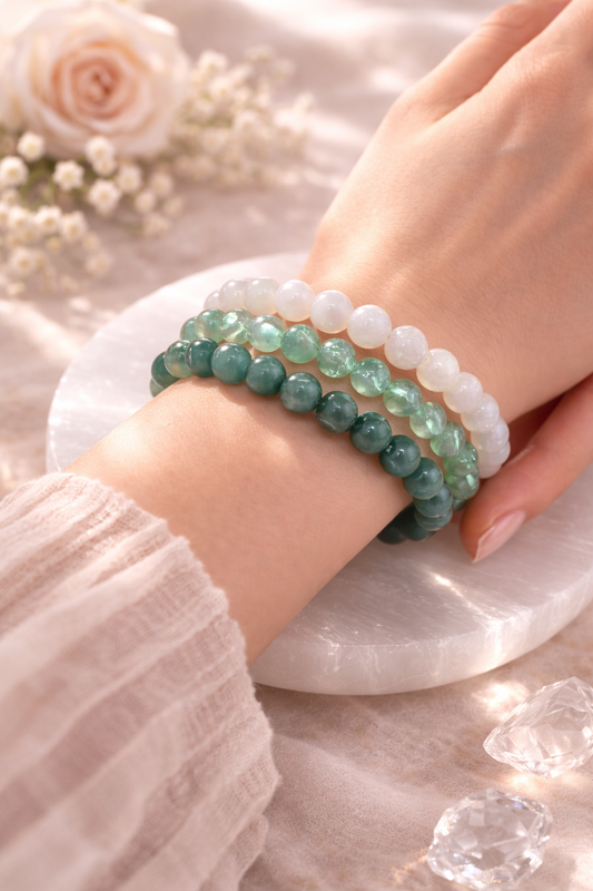 Burma Jadeite Harmony Stack | Abundance, Balance, Prosperity