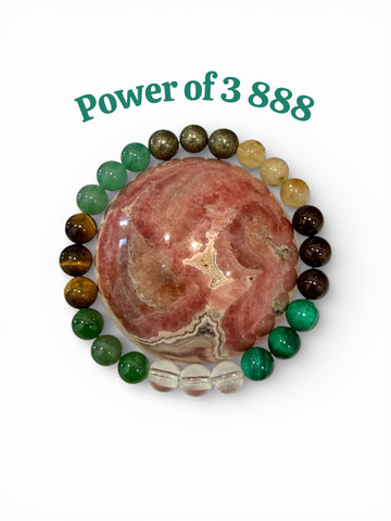 Power of Three 888 Bracelet: Good Fortune, Success, Financial Abundance