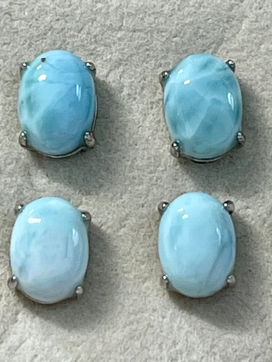 Larimar Stud Earrings: S925