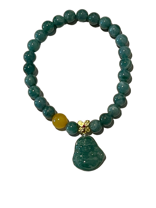Buddha or Pixiu, Blue Water Jade: Good Fortune, Emotional Well Being, Peace and Serenity