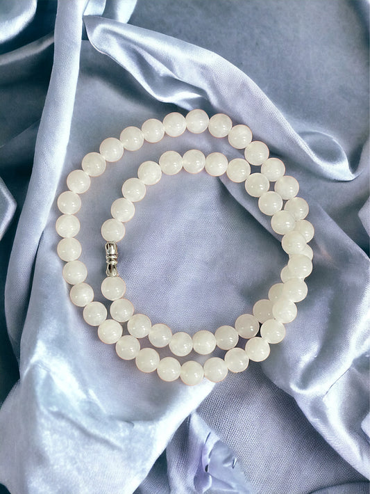 White Jade (8mm) Necklace
