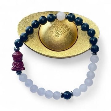 Buddha Yin-Yang, Black & White Jade - Peace • Protection • Abundance