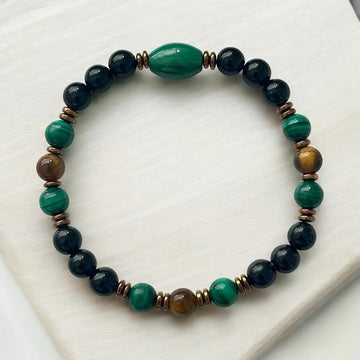 Black Jade, Malachite,Tigers Eye, Copper Hematite | Transformation, Protection, Wealth Attraction