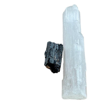 Selenite and Tourmaline Set, Car and Home Protection, BOGO Free