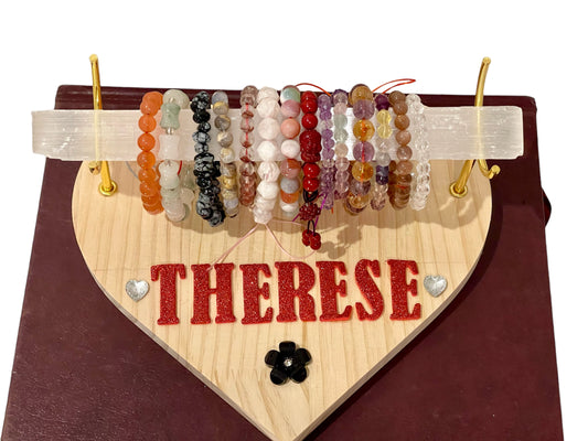 Selenite Bracelet Holder, Heart Shaped