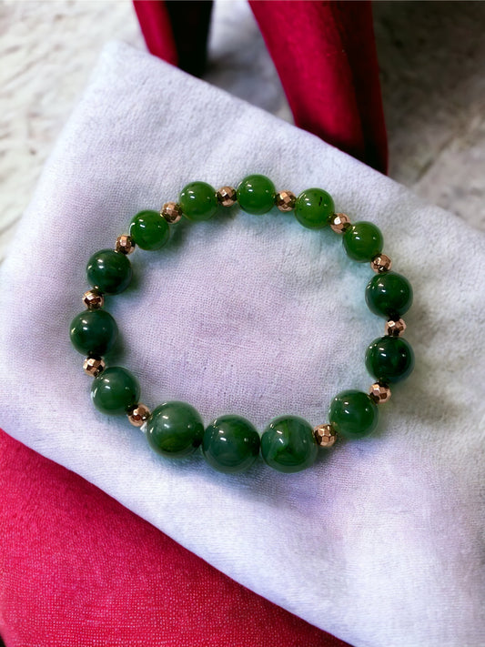 Green Jade Bracelet: Good Luck, Fortune, Abundance, Well-Being