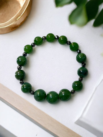 Green Jade Bracelet: Good Luck, Fortune, Abundance, Well-Being