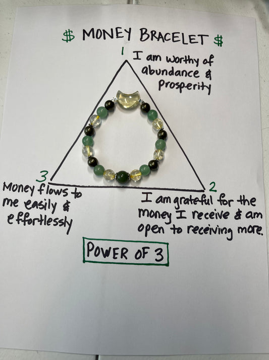 Money Bracelet; Abundance, Prosperity, Wealth. Good Luck & Fortune