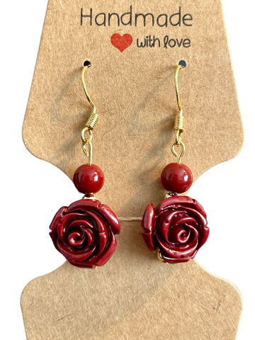 Rose Cinnabar Earrings