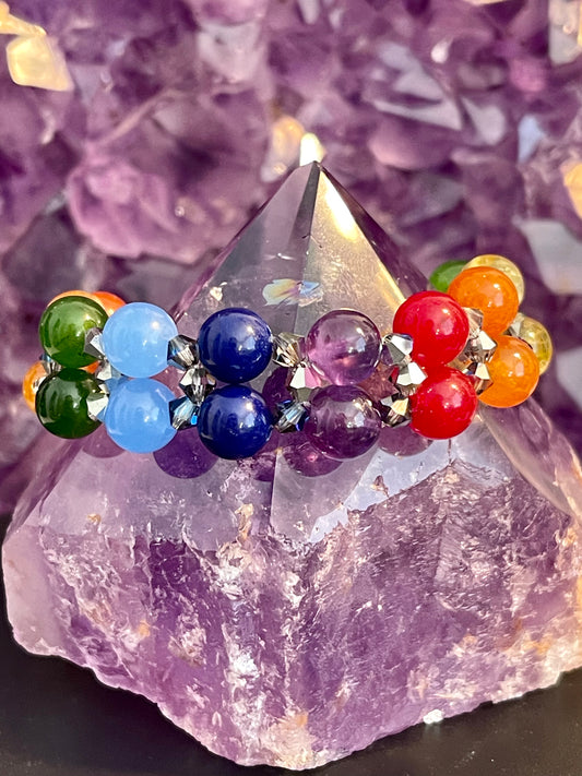 🌈 Rainbow PRIDE Chakra Bracelet Set ✨