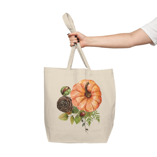 Canvas Shopping Tote - Pumpkin