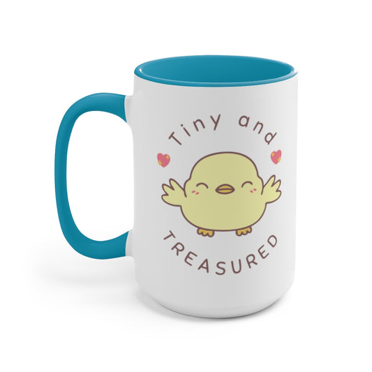 Tiny and Treasured, Two-Tone Coffee Mugs, 15oz