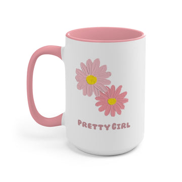 Pretty Girl, Two-Tone Coffee Mugs, 15oz