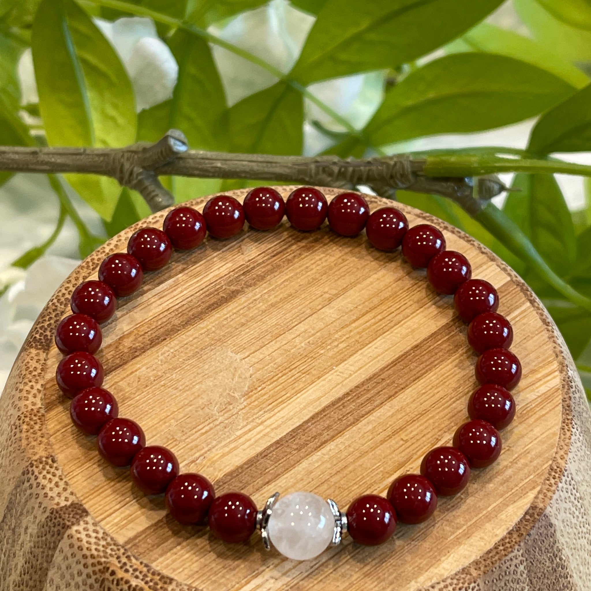Cinnabar with Moonstone; Prosperity, Wealth, Abundance, Success