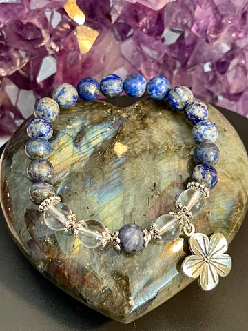 Lapis Lazuli, Clear Quartz, Sodalite; Soothe, Heal, Relieves Stress Anxiety, Protect