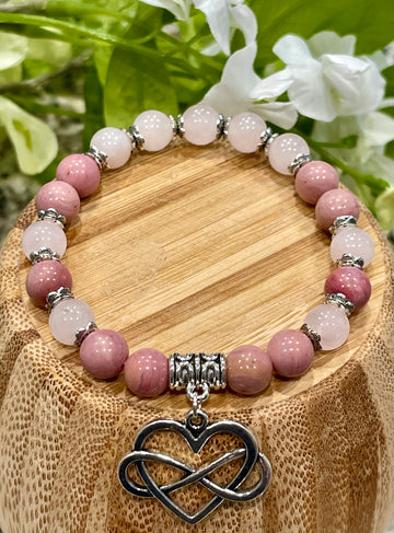 Rose Quartz, Pink Rhodonite; Love, Kindness, Compassion