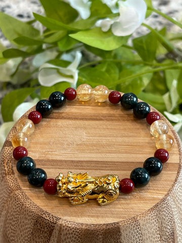 Black Jade (Guardian Stone), Cinnabar, Citrine, Pixiu; Power, Protection, Prosperity, Fortune, Wisdom