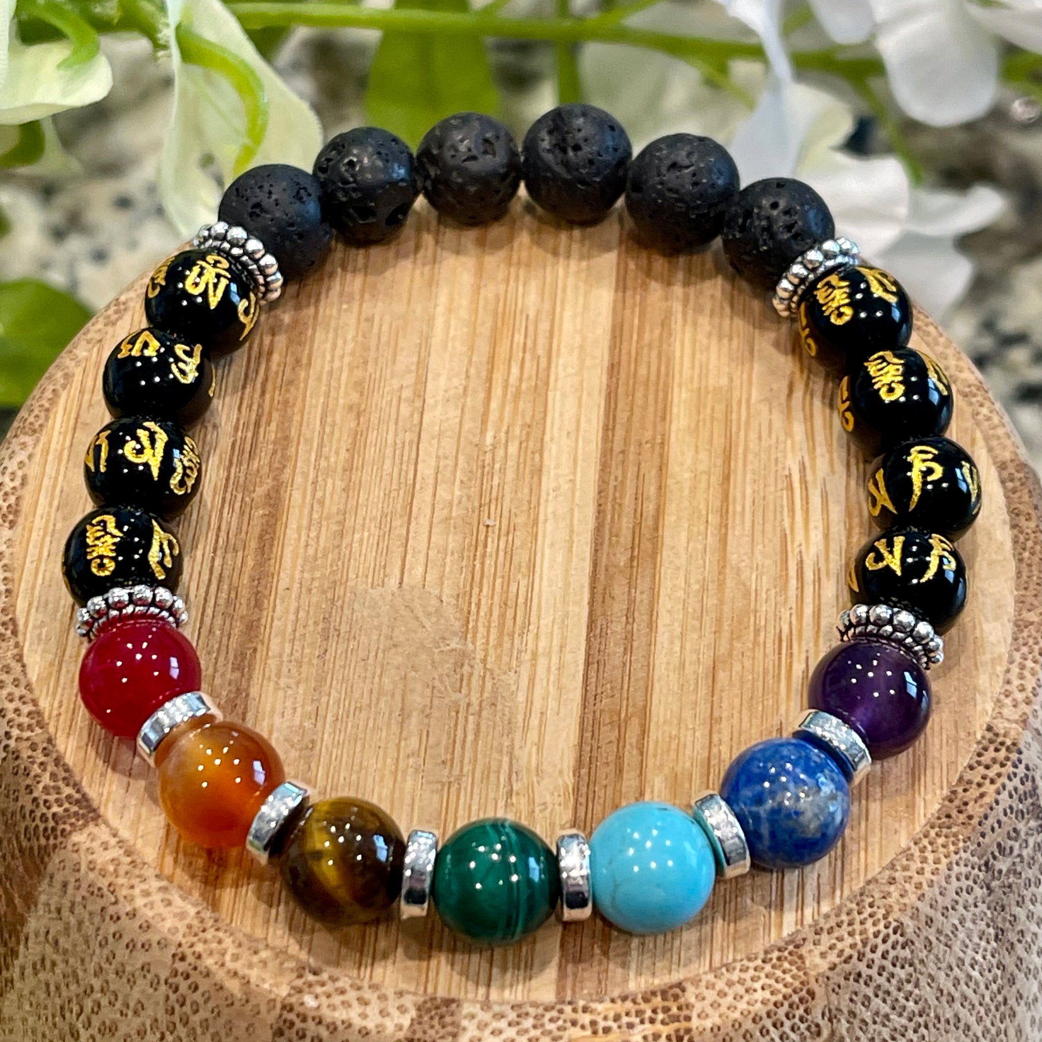 7 Chakra; Lava Stones, Mantra Stones; Protect from Negative Energy