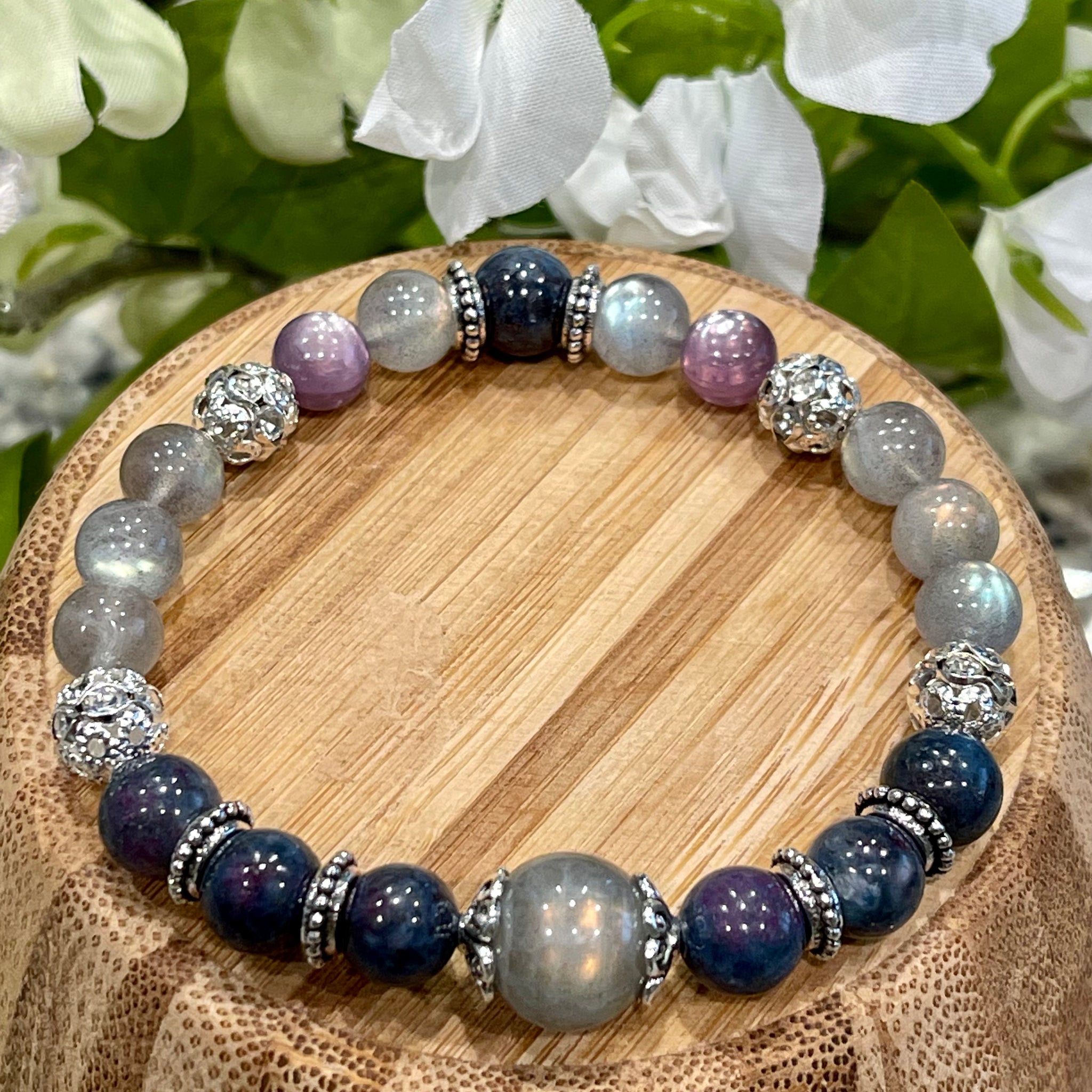 Labradorite, Ruby in Kyanite, Purple Mica; Powerful Heart Stone, Emotional Balance, Increase Intuition, Protection, Manifest Your Heart's Desires