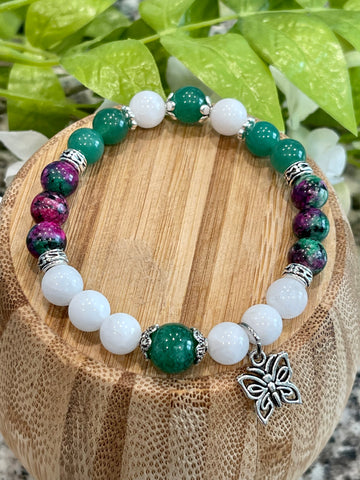 White Jade, Ruby Zoisite, Emerald, Green Aventurine