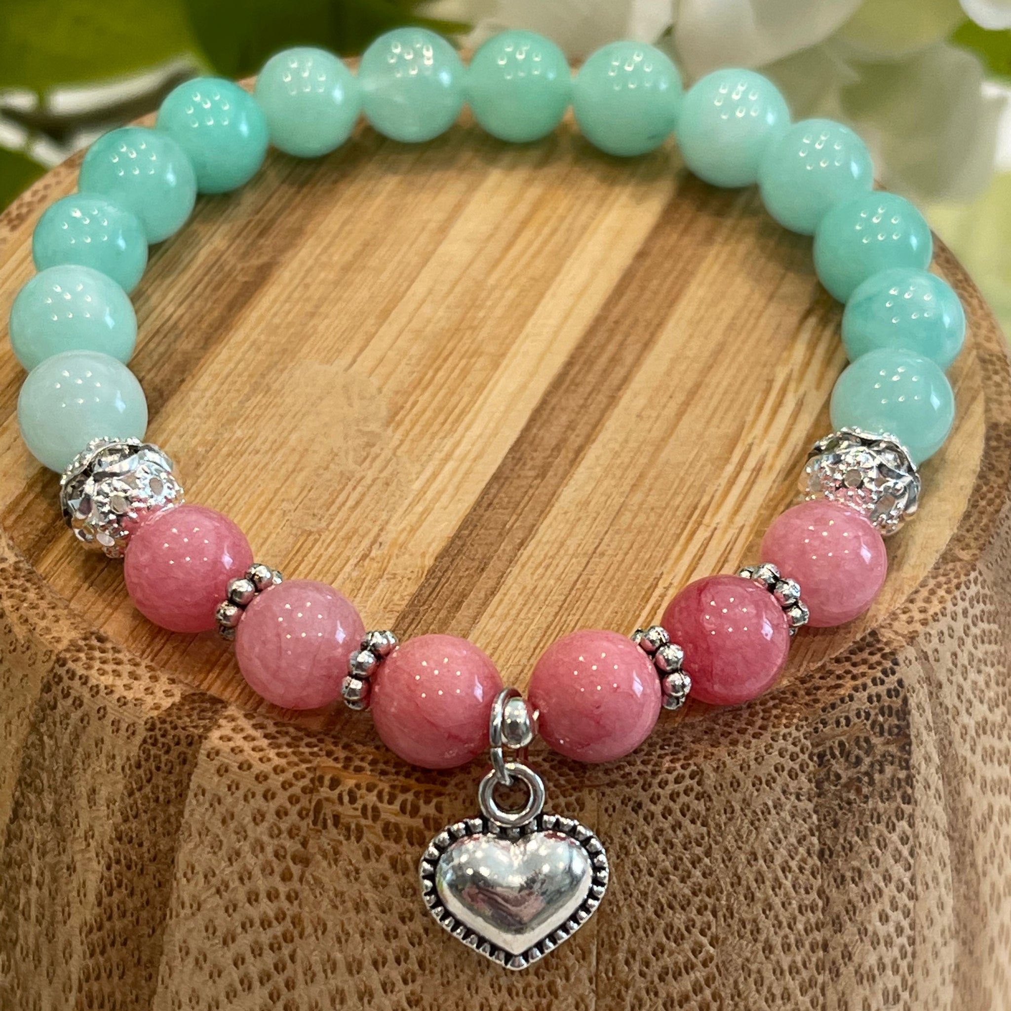 Tiffany Jade, Pink Chalcedony; Love, Peace, Serenity