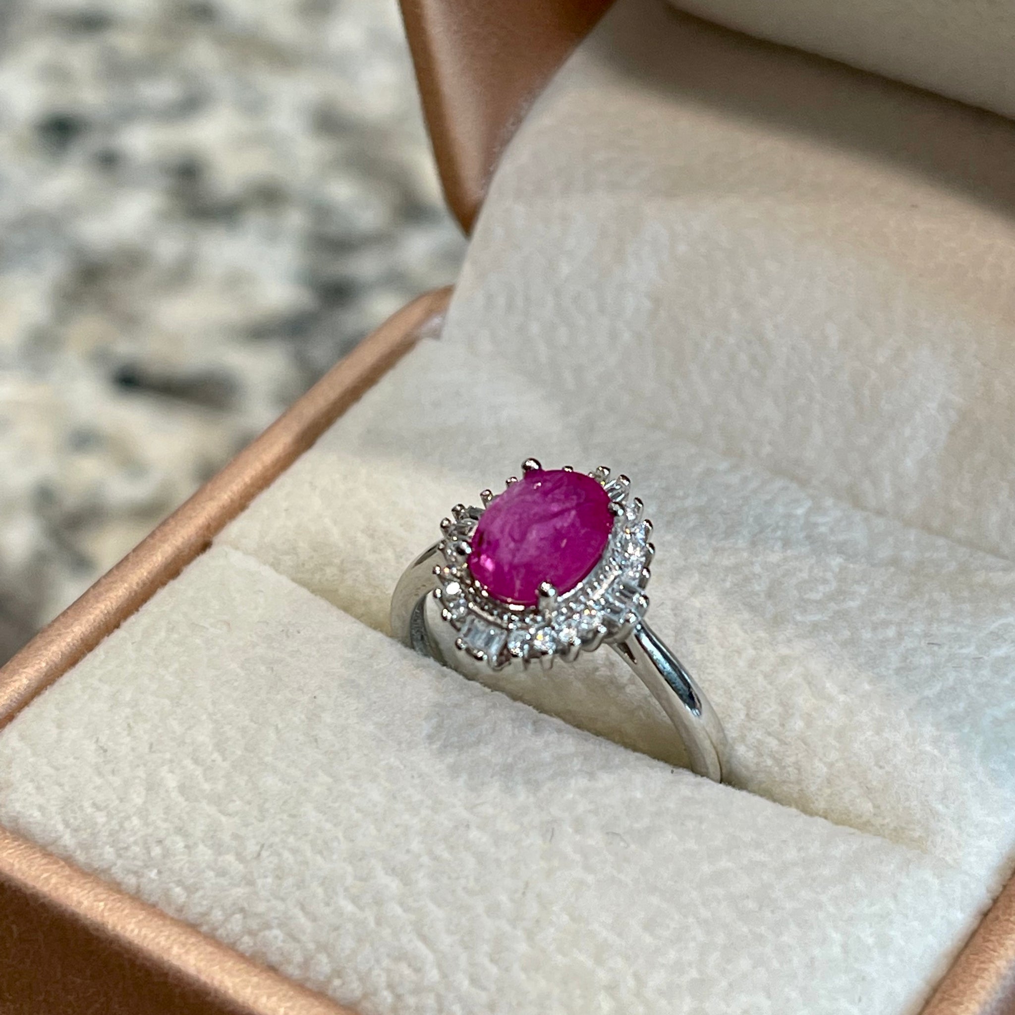 Ruby S925 Adjustable Ring
