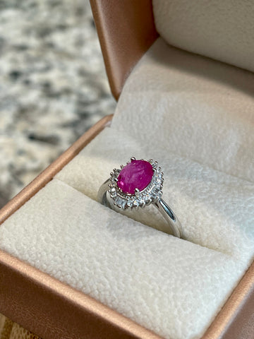 Ruby S925 Adjustable Ring